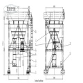 Portable Port Hopper - Dust Collector trémie Machine Track orbite Type